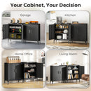 HOMCOM Metal Storage Cabinet with Lock for Home Office, Garage, Study, Black