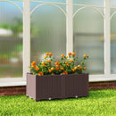 Outsunny Plastic Raised Garden Bed with Legs and Drainage Holes and Plugs