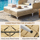 Outdoor Daybed with Retractable Canopy and Soft Pillows-Off White