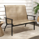 Outdoor Bench Chair With High Back And Armrests