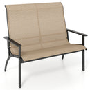 Outdoor Bench Chair With High Back And Armrests