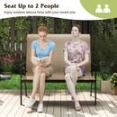 Outdoor Bench Chair With High Back And Armrests