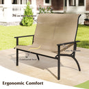 Outdoor Bench Chair With High Back And Armrests
