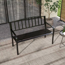 Outdoor Garden Bench with Slatted Backrest