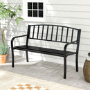 Outdoor Garden Bench with Slatted Backrest