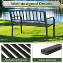 Outdoor Garden Bench with Slatted Backrest