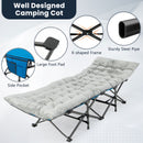 Outdoor Camping Cot Pads Crystal Velvet Sleeping Pads Mattress-Grey
