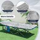 Outdoor Camping Cot Pads Crystal Velvet Sleeping Pads Mattress-Grey