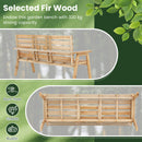 Outdoor Fir Wood Bench With Foldable Middle Table