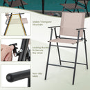 Set of 2 Outdoor Folding Bar Chairs