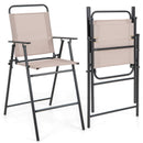 Set of 2 Outdoor Folding Bar Chairs