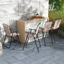 Set of 2 Outdoor Folding Bar Chairs
