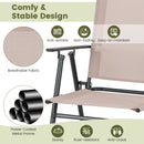Set of 2 Outdoor Folding Bar Chairs