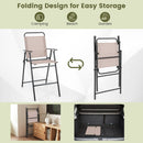Set of 2 Outdoor Folding Bar Chairs