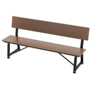 Outdoor Garden Bench with Weatherproof HDPE Backrest and Seat