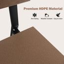 Outdoor Garden Bench with Weatherproof HDPE Backrest and Seat