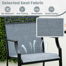 Outdoor Patio Chair Set of 2 with Footrest and High Back and Armrests-Blue