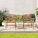 Outdoor Patio Loveseat with Coffee Table and Umbrella Hole