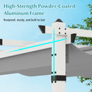 Outdoor Pergola With Retractable Canopy Aluminum Frame Anchors-Grey