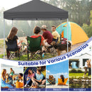 Outdoor Folding Pop-up Canopy with Adjustable Heights and Carrying Bag-Grey