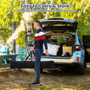 Outdoor Folding Pop-up Canopy With Adjustable Heights And Carrying Bag-White