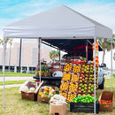 Outdoor Folding Pop-up Canopy With Adjustable Heights And Carrying Bag-White