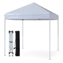 Outdoor Folding Pop-up Canopy With Adjustable Heights And Carrying Bag-White