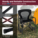 Outdoor Rocker Camping Chair Portable Foldable Rocking Chair-Black