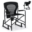 Outdoor Rocker Camping Chair Portable Foldable Rocking Chair-Black