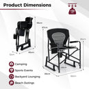 Outdoor Rocker Camping Chair Portable Foldable Rocking Chair-Black