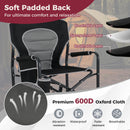 Outdoor Rocker Camping Chair Portable Foldable Rocking Chair-Black