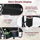 Outdoor Rocker Camping Chair Portable Foldable Rocking Chair-Black