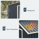 Outdoor Storage Shed With 4 Vents And Double Sliding Door