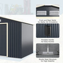 Outdoor Storage Shed With 4 Vents And Double Sliding Door