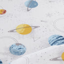 Bedlam Outer Space Fitted Bed Sheet in Black - Single