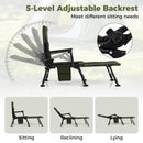Oversized Foldable Fishing Chair for Adults All-Terrain Camping Chair-Green