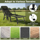 Oversized Foldable Fishing Chair for Adults All-Terrain Camping Chair-Green