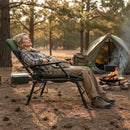 Oversized Foldable Fishing Chair for Adults Heavy Duty All-Terrain Camping Chair-Green