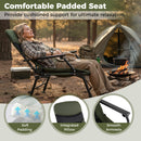 Oversized Foldable Fishing Chair for Adults Heavy Duty All-Terrain Camping Chair-Green
