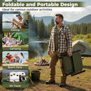 Oversized Foldable Fishing Chair for Adults Heavy Duty All-Terrain Camping Chair-Green