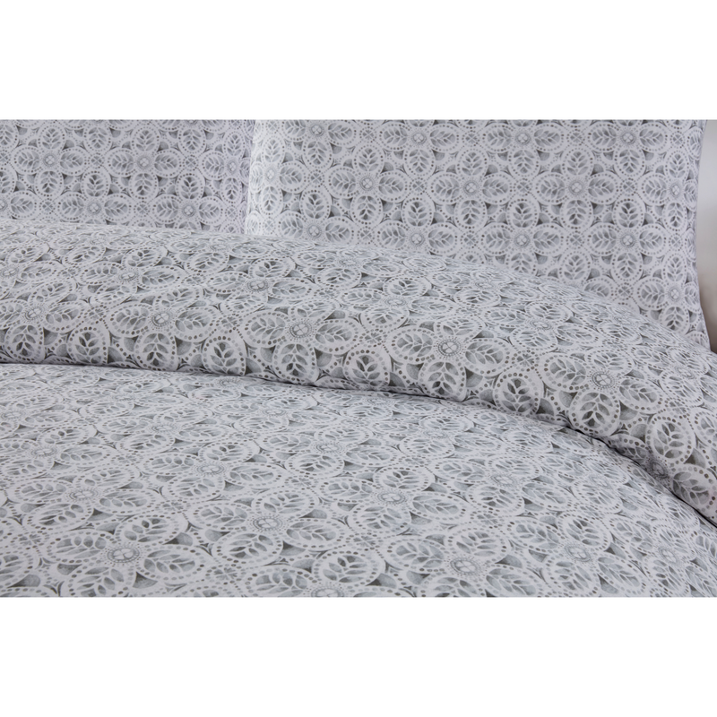 Lewis's Ovie Duvet Set - Grey