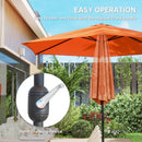 Outsunny 2.6M Garden Parasol Umbrella With Aluminium Pole, Tilt, Crank