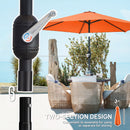 Outsunny 2.6M Garden Parasol Umbrella With Aluminium Pole, Tilt, Crank
