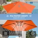 Outsunny 2.6M Garden Parasol Umbrella With Aluminium Pole, Tilt, Crank