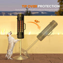 Outsunny Electric Parasol Mounted Patio Heater, Outdoor Heater w/ 2 Setting