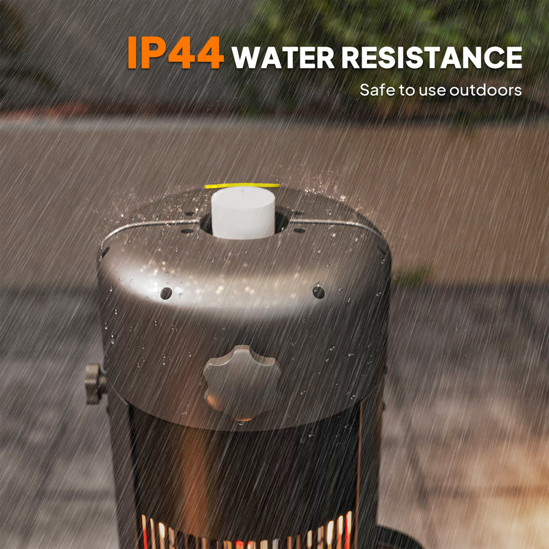 Outsunny Electric Parasol Mounted Patio Heater, Outdoor Heater w/ 2 Setting