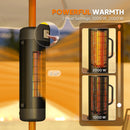 Outsunny Electric Parasol Mounted Patio Heater, Outdoor Heater w/ 2 Setting