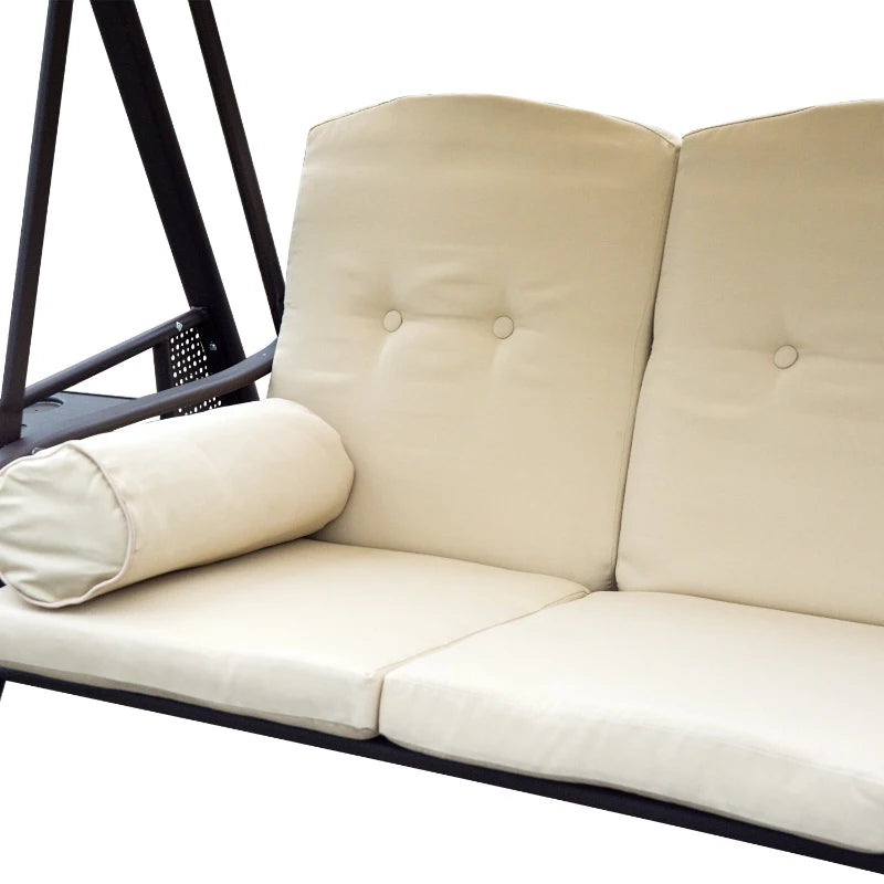 Outsunny Swing Seat 3 Seater - Beige