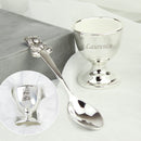 Personalised Silver Egg Cup & Spoon