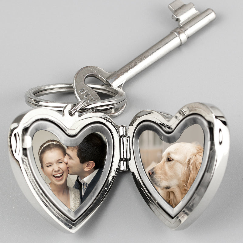 Personalised Heart Photoframe Keyring